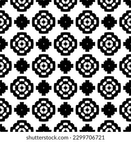 Geometric pattern.  Black and white pattern for web page, textures, card, poster, fabric, textile.