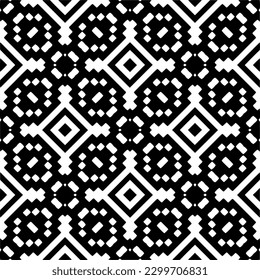 Geometric pattern.  Black and white pattern for web page, textures, card, poster, fabric, textile.