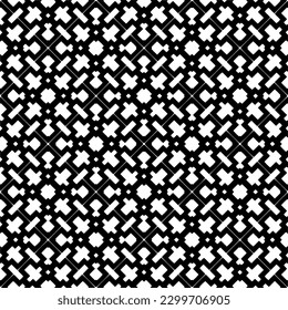 Geometric pattern.  Black and white pattern for web page, textures, card, poster, fabric, textile.