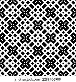 Geometric pattern.  Black and white pattern for web page, textures, card, poster, fabric, textile.