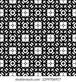 Geometric pattern.  Black and white pattern for web page, textures, card, poster, fabric, textile.