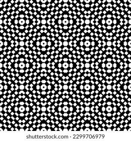 Geometric pattern.  Black and white pattern for web page, textures, card, poster, fabric, textile.