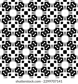 Geometric pattern.  Black and white pattern for web page, textures, card, poster, fabric, textile.