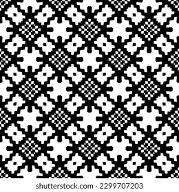 Geometric pattern.  Black and white pattern for web page, textures, card, poster, fabric, textile.