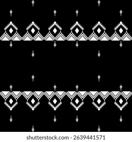 geometric pattern Black,white. Native American tribal fabric, design vector for woven textile printing, tile, motifs, carpet, cards, picture books, ethnic boho indian texture ornament seamless pattern