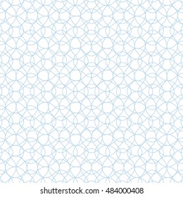 geometric pattern with blue lines on a white background. chaotic lines intersect.