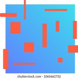 Geometric pattern blue and red colors. 