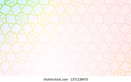 Geometric pattern with Blur Sweet Dreamy Gradient Color Background. For Your Graphic Invitation Card, Poster, Brochure. Vector Illustration