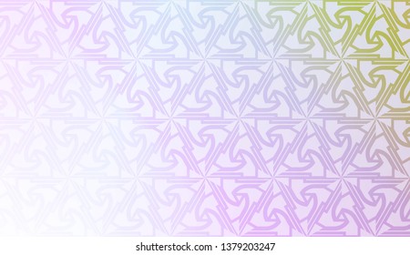 Geometric pattern with Blur Sweet Dreamy Gradient Color Background. For Your Graphic Invitation Card, Poster, Brochure. Vector Illustration