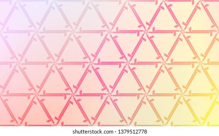Geometric pattern with Blur Sweet Dreamy Gradient Color Background. For Your Graphic Invitation Card, Poster, Brochure. Vector Illustration
