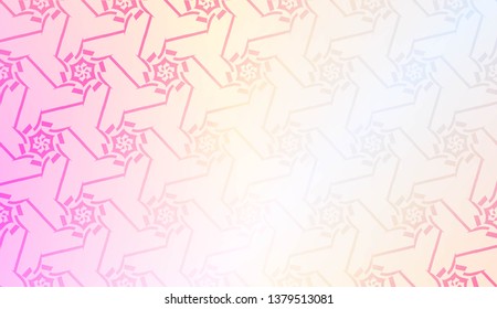 Geometric pattern with Blur Sweet Dreamy Gradient Color Background. For Your Graphic Invitation Card, Poster, Brochure. Vector Illustration