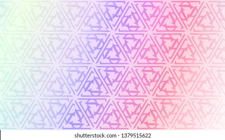 Geometric pattern with Blur Sweet Dreamy Gradient Color Background. For Your Graphic Invitation Card, Poster, Brochure. Vector Illustration