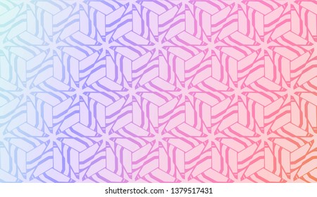 Geometric pattern with Blur Sweet Dreamy Gradient Color Background. For Your Graphic Invitation Card, Poster, Brochure. Vector Illustration