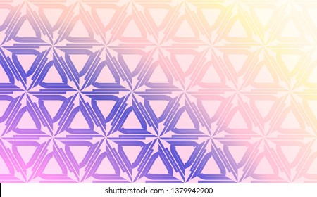 Geometric pattern with Blur Sweet Dreamy Gradient Color Background. For Your Graphic Invitation Card, Poster, Brochure. Vector Illustration