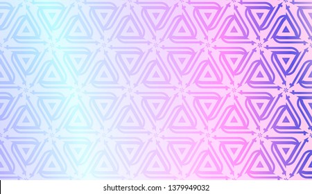 Geometric pattern with Blur Sweet Dreamy Gradient Color Background. For Your Graphic Invitation Card, Poster, Brochure. Vector Illustration