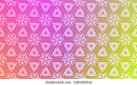 Geometric pattern with Blur Sweet Dreamy Gradient Color Background. For Your Graphic Invitation Card, Poster, Brochure. Vector Illustration