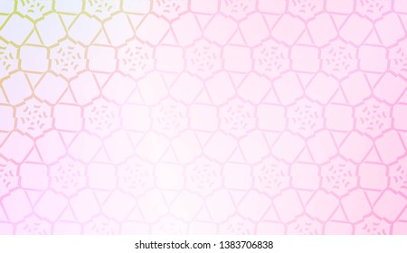 Geometric pattern with Blur Sweet Dreamy Gradient Color Background. For Your Graphic Invitation Card, Poster, Brochure. Vector Illustration