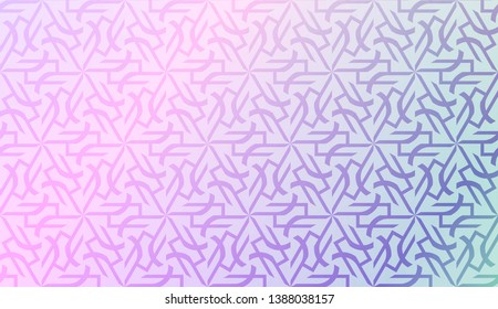 Geometric pattern with Blur Sweet Dreamy Gradient Color Background. For Your Graphic Invitation Card, Poster, Brochure. Vector Illustration