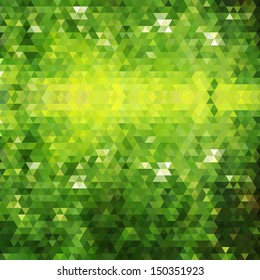 Geometric pattern. Bright mosaic for your design with place for text. Retro triangle background. Vector illustration. EPS 10