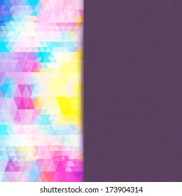 Geometric pattern. Bright mosaic for your design with place for text. Retro triangle background. Vector illustration/ EPS 10