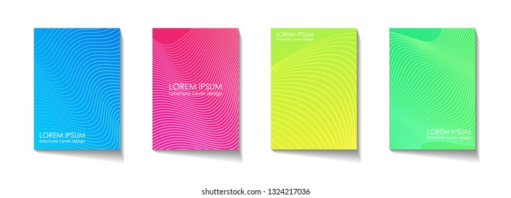 Geometric pattern brochure cover set, abstract flyer background, minimal design, vector eps10