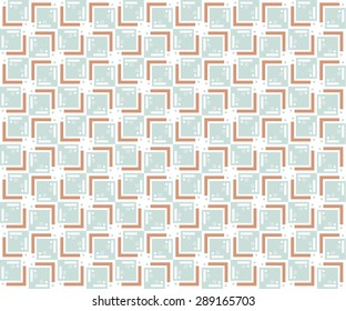 geometric pattern with browm and light blue elements