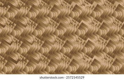 Geometric pattern of brown pieces for linoleum, laminate