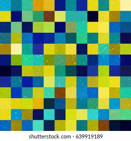 Geometric pattern for business presentations or web template banner flyer. Seamless. Vector illustration. Yellow, green, blue colors.