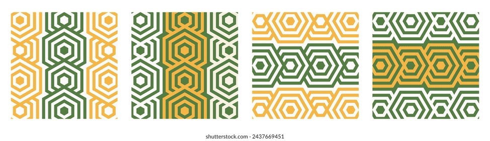 The geometric pattern by hexagon shape . Seamless vector background. with soft color