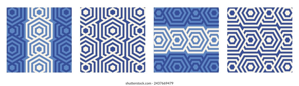 The geometric pattern by hexagon shape . Seamless vector background. with soft color