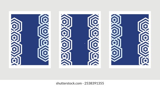 O padrão geométrico pela forma hexágono . Fundo de vetor contínuo. com cor suave azul