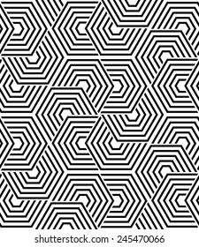 The geometric pattern by lines, stripes. Seamless vector background. Dark texture.