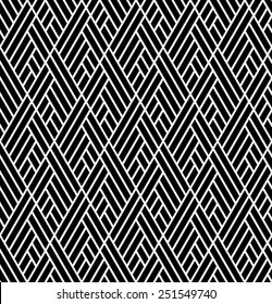 The geometric pattern by lines, stripes. Seamless vector background. Dark texture.