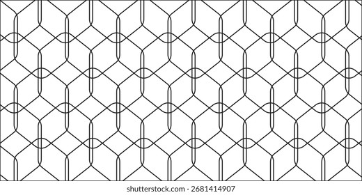 The geometric pattern by rhombuses. Seamless vector background. Black and white texture

