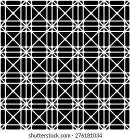 The geometric pattern by rhombuses. Seamless vector background. Black and white texture