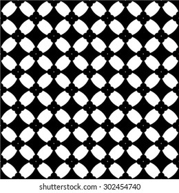 The geometric pattern by rhombuses. Seamless vector background. Black and white texture