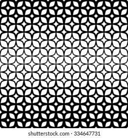 The geometric pattern by rhombuses. Seamless vector background. Black and white texture