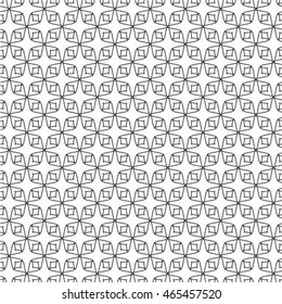 The geometric pattern by rhombuses. Seamless vector background. Black and white texture