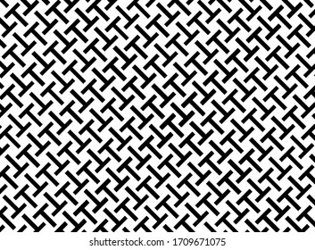 The geometric pattern by stripes . Black white vector background. Black and white texture. Graphic modern pattern.
