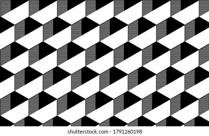 El patrón geométrico por rayas. Fondo vectorial blanco negro. Textura en blanco y negro. Patrón gráfico moderno.
