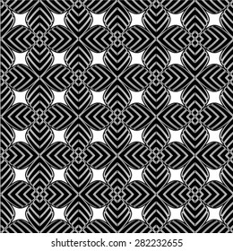 Geometric pattern by stripes, lines, rhombuses. Seamless vector background. 