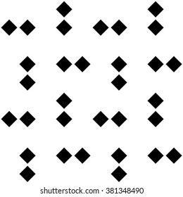 The geometric pattern by stripes, lines, rhombuses. Seamless vector background. Black and white texture