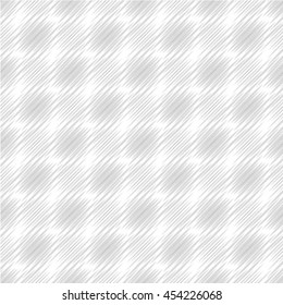 The geometric pattern by stripes, lines, rhombuses. Seamless vector background. Grey and white texture