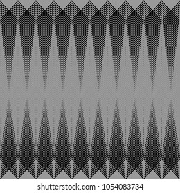 The geometric pattern by stripes . Seamless vector background. Black and grey texture. Vector illustration.