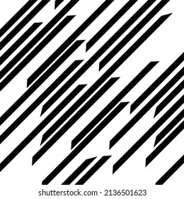The geometric pattern by stripes . Seamless vector background. Black texture.