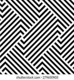 The geometric pattern by stripes . Seamless vector background. Black texture.