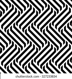 The geometric pattern by stripes . Seamless vector background. Black texture.