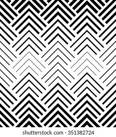 The geometric pattern by stripes. Seamless vector background. Black and white texture