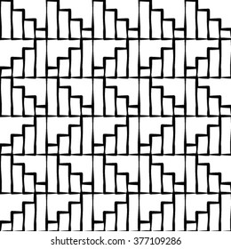 The geometric pattern by stripes . Seamless vector background. Black texture.