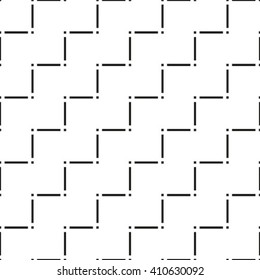 The geometric pattern by stripes . Seamless background. Black and white texture.